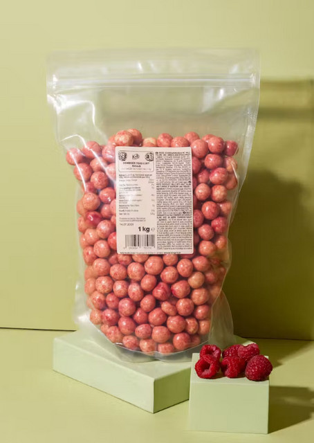 KoRo Himbeer Crispy Balls mit weißer Schokolade 1 kg - Bild 1