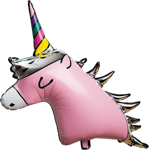 Rico Design Folienballon Einhorn in Rosa, B: 85 cm, H: 83 cm - Bild 1