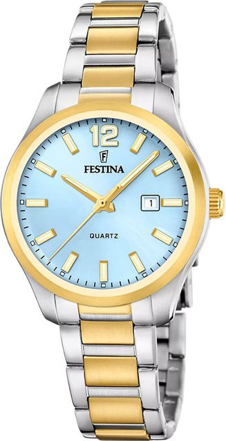 Festina Damenuhr, Quarz, Edelstahl, Blau, 33 mm, 5 ATM - Bild 1