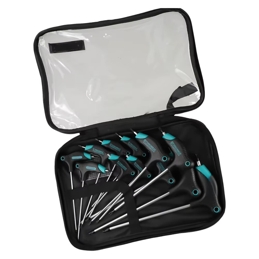 DAZZLEEX T-Griff Torx Schlüssel Doppel Kopf Reparatur Werkzeug T6-T30 in Schwarz - Bild 2