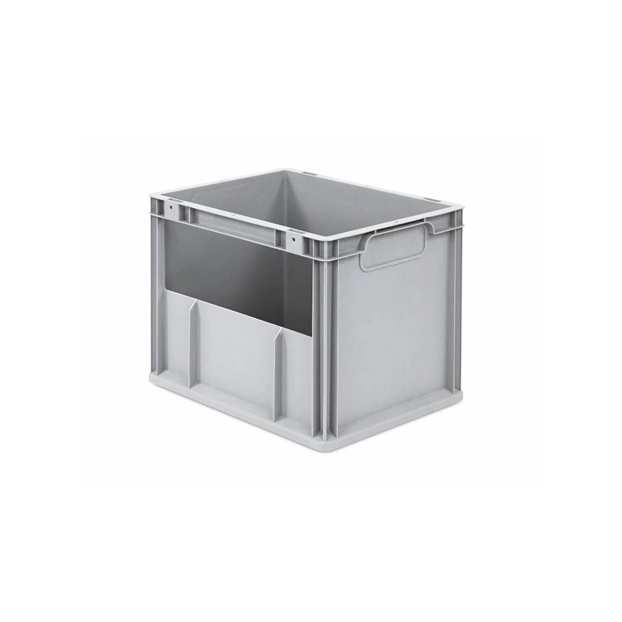 PROREGAL Eurobox NextGen Insight Eurobehälter Transportbox, Grau, H x B x T: 32 x 30 x 40 cm, 30 Liter, Seite offen - Bild 2