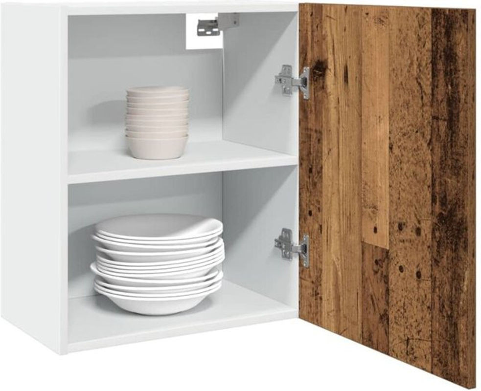Vidaxl Set 2 Hängeschränke in Altholz-Optik Braun mit Drehtüren aus Holzwerkstoff, B/T/H: 50 x 31 x 60 cm - Bild 1