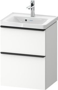 Duravit Waschtischunterschrank D-Neo in Schwarz und Weiß, B/T/H: 48,4 x 37,2 x 62,5 cm, matt - Bild 1