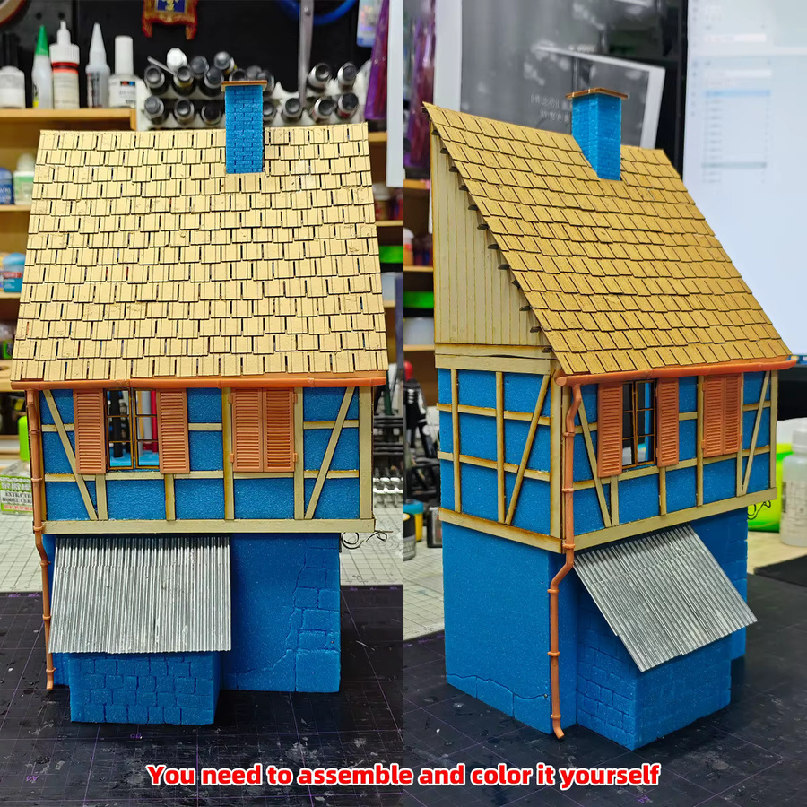 CorMake Architekturmodell-Bausatz Miniatur-Wohnhaus, Maßstabsmodell-Bausatz, 1:32 - Bild 3