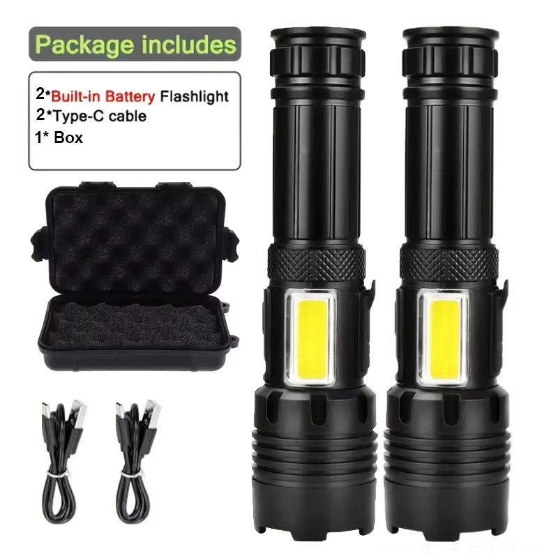 Heinast LED Taschenlampe mit wiederaufladbarem Akku in Schwarz - Bild 5