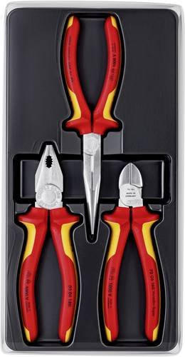 Knipex Elektro-Paket 00 20 12 VDE Zangen-Set 3-teilig in Rot - Bild 1