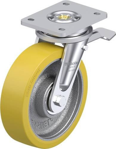 Blickle Schwerlast-Lenkrolle LO-GTH 201K-ST in Silber mit 200 mm Rad-Durchmesser und 1250 kg Tragfähigkeit - Bild 1