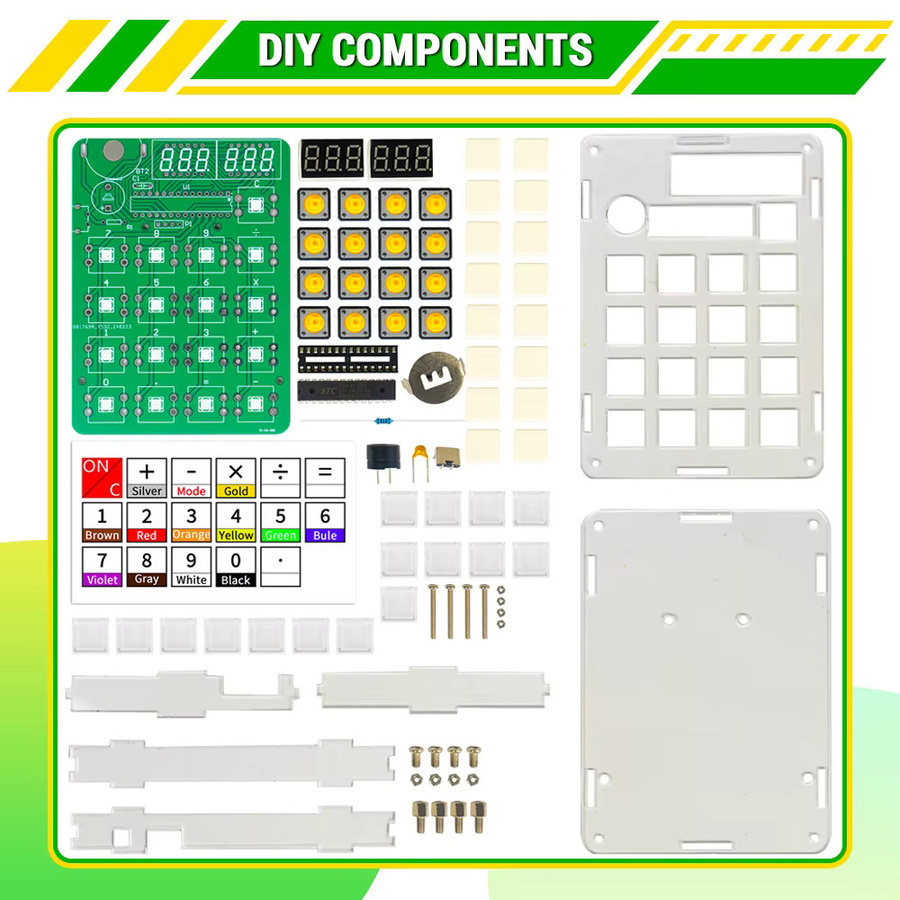 DIY-Rechner Elektronisches Produktionsset mit LED-Digitalröhrenanzeige und Gehäuse in Multicolour - Bild 4