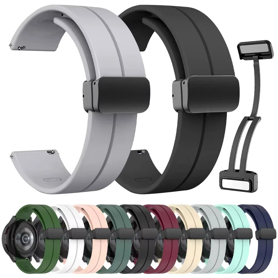Polar Uhrenarmband Silikon, Magnetische Schnalle, Schwarz - Bild 2