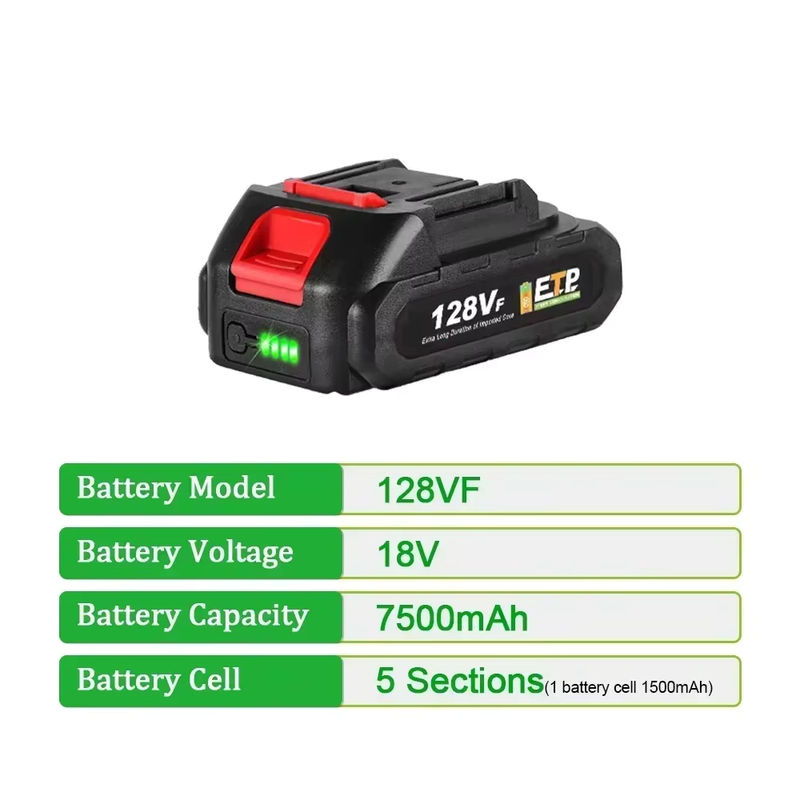 Makita 128 VF Li-Ionen-Akku mit LED-Anzeige in Schwarz - Bild 4