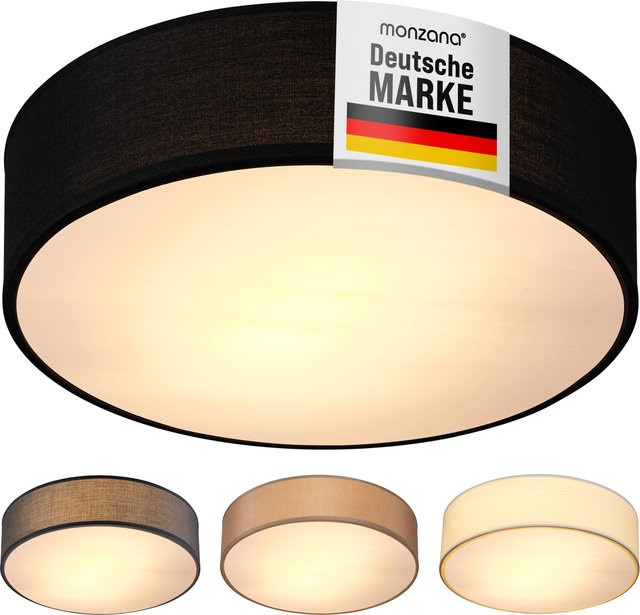 MONZANA Deckenlampe aus Stoff in Schwarz mit Durchmesser: 38 cm - Bild 1