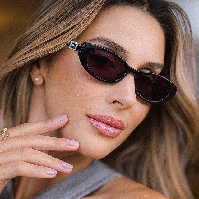 Julyrays Sonnenbrille, oval, Vollrand, Kunststoff, schwarz, Damen - Bild 1