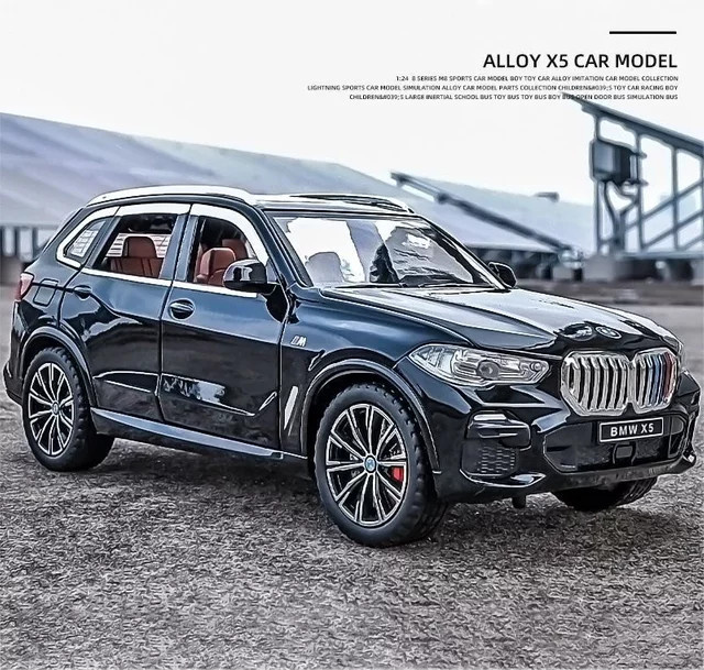 KaKBeir Diecast Modellauto X5 in Weiß, 1:24 Scale Metall-Auto mit Sound und Licht für Sammler und Kinder - Bild 1