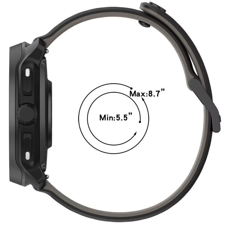 Suunto Uhrenarmband, Silikon, zweifarbig, 22 mm - Bild 5