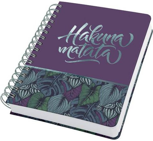Sigel Jolie Jungle Dreams JN613 Spiral-Notizbuch mit Hardcover, Punktraster, A5, 120 Blatt, Lila, Türkis und Grün - Bild 1