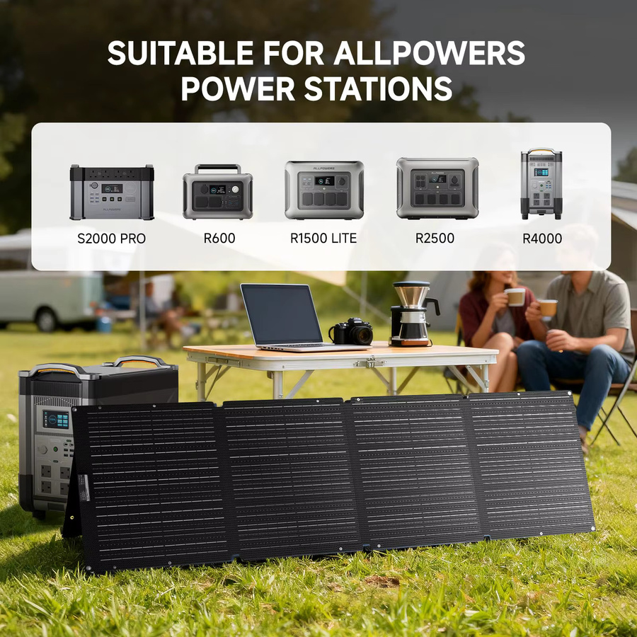 ALLPOWERS Faltbares Solarpanel Mobiles Solarladegerät in Schwarz - Bild 6