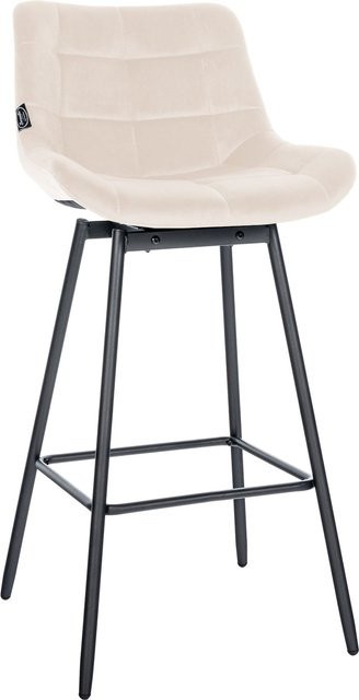 CLP Barhocker Weston mit Lehne, drehbar 180 Grad, gepolsterter Sitz und stabiles Metallgestell in modernem Design - Bild 1