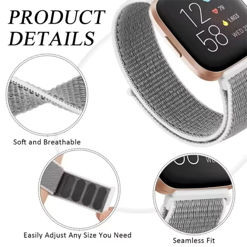 Fitbit Uhrenarmband Nylon, Schwarz, Unisex - Bild 6