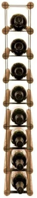 PROREGAL Modulares Weinregal Vinotega Mod aus massivem Kiefernholz, Braun geölt, H x B x T: 82,5 x 12,5 x 24,5 cm, Platz für 8 Flaschen - Bild 1