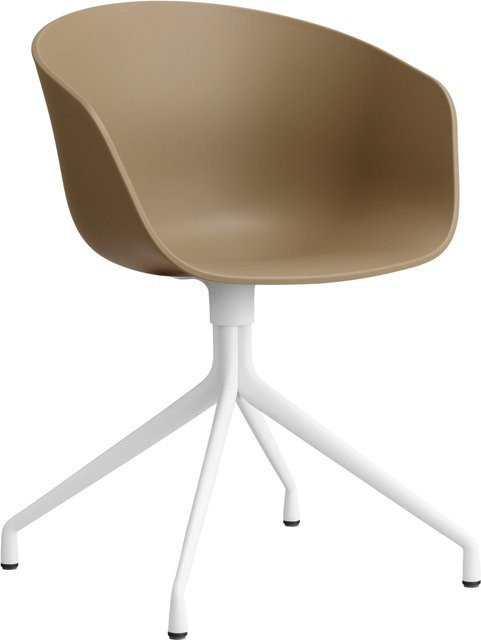 HAY About A Chair AAC 20 Drehstuhl mit Armlehnen in Braun aus Kunststoff und Aluminium mit mattem Finish - Bild 1