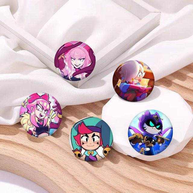 Brawl Stars Gnarpy auf einem Skateboard, Anstecknadeln, Bunt / Mehrfarbig - Bild 1