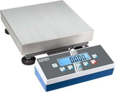 Paketwaage KERN EOC 20K-3A in Silber mit Edelstahlplattform, Wägebereich 24 kg und Ablesbarkeit 0,002 kg, Schutzart IP65 - Bild 1