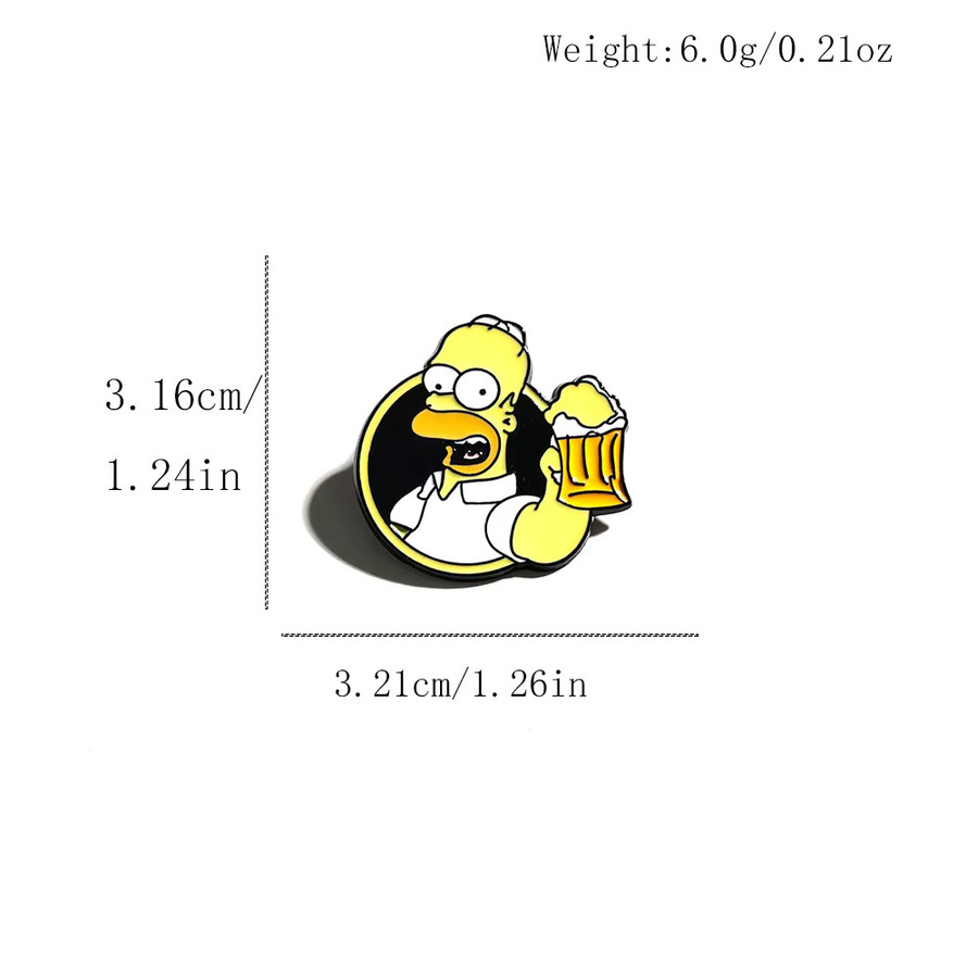 The Simpsons Anstecknadel-Set, Emaille-Metall, Bunt, Unisex - Bild 4