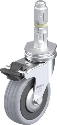 Blickle LRA-VPA 75G-FI-FA-E02 Lenkrolle mit Feststeller in Grau, Schwarz und Silber, Rad-Durchmesser: 75 mm, Tragfähigkeit: 60 kg - Bild 1
