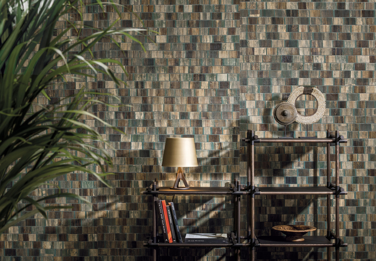 Omexco Tapete Seraya 18 SRA1806 Vlies-Tapete in Grün und Multicolour mit Natur- und Tiermotiven im Ethnic-Stil - Bild 1