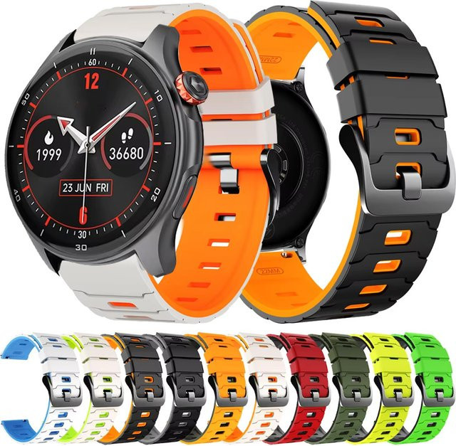 IGPSPORT Uhrenarmband Silikon, 22 mm, bunt, Smartwatch Armband - Bild 1
