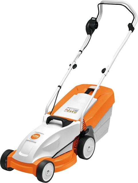 Stihl Elektro-Rasenmäher RME 235 in Orange-Grau mit Fangkorb - Bild 1