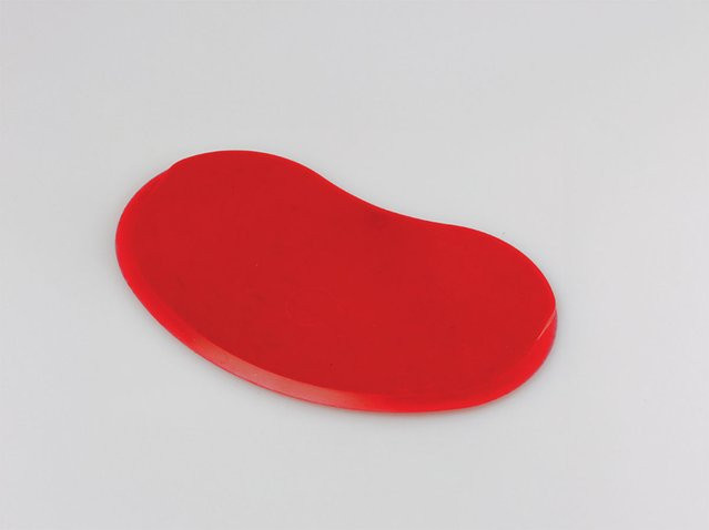 Scaritech Bohnenförmiger Teigschaber Spatula aus Silikon und Kunststoff, Blau und Rot, 50 Stück Packung - Bild 1