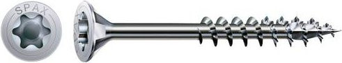 Spax Universalschraube Holzschraube mit Senkkopf und T-STAR plus Torx aus Stahl in Silber, 100 Stück, Durchmesser: 4 mm, Länge: 60 mm - Bild 1