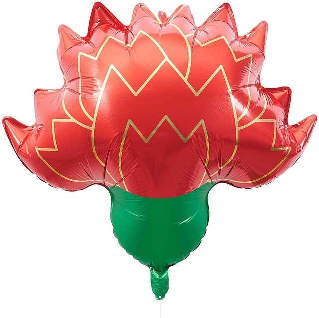 Rico Design x Redfries Folienballon Nelke, B: 68 cm, H: 65 cm - Bild 1