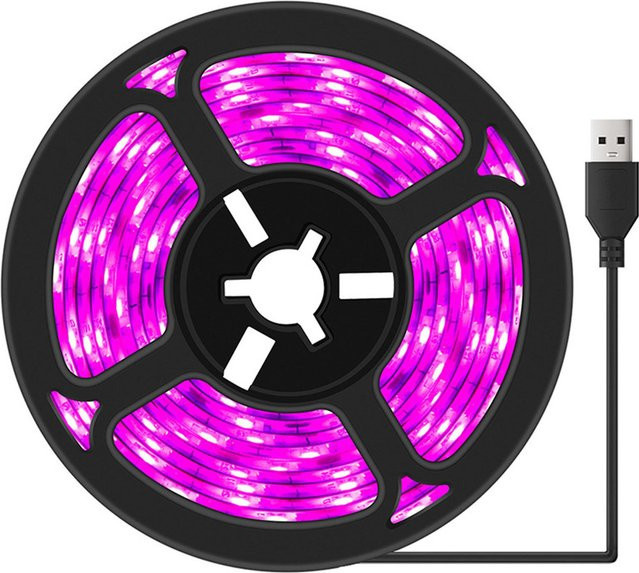 TOMTOP JMS LED Pflanzenwachstumslicht Streifen mit vollem Spektrum, USB 5V, Schwarz, 500 cm - Bild 1