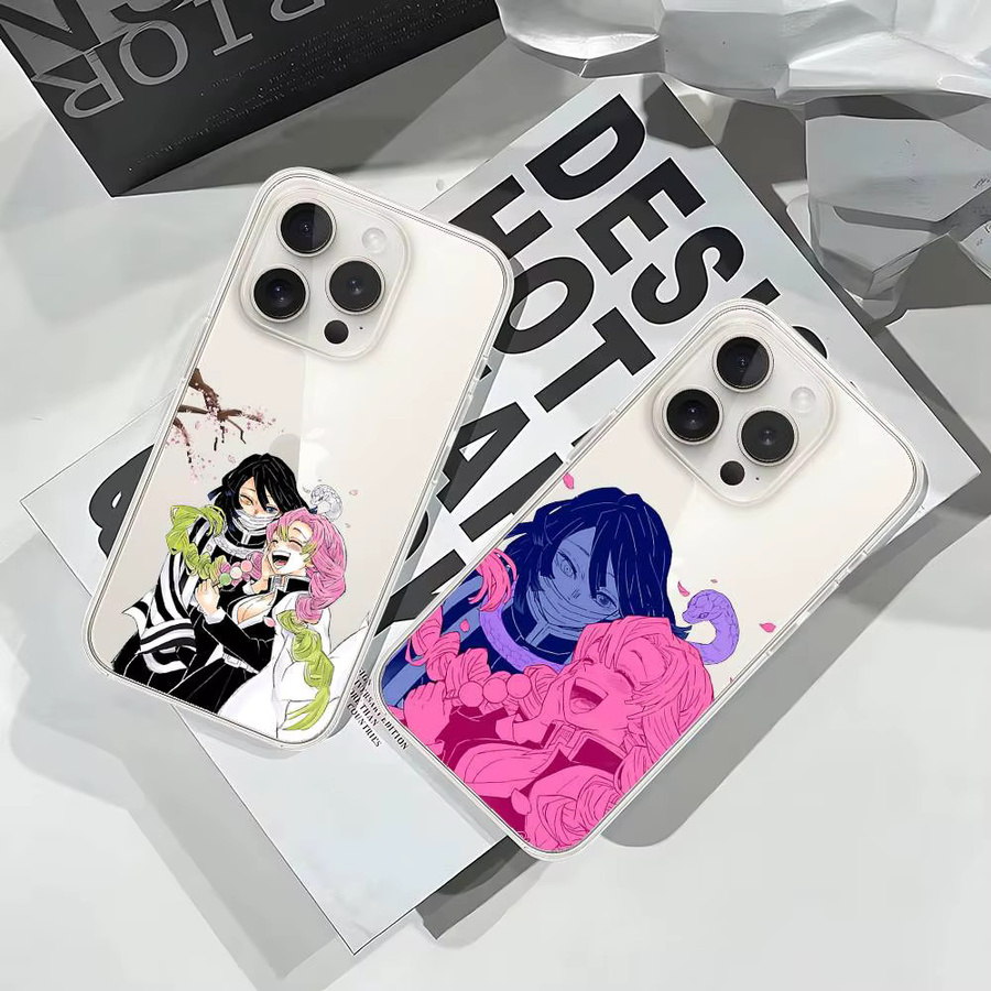 K-Kanrojis Mitsuri und Iguros O-Obanais Handyhülle für Apple iPhone 11 bis 17 Pro Max, Transparent - Bild 2