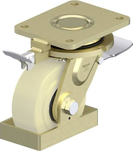 Blickle Schwerlast-Lenkrolle LS-GSPO 150K-35-ST-RI4-FS in Beige und Multicolour mit 150 mm Rad-Durchmesser und einer Tragfähigkeit von 2500 kg - Bild 1