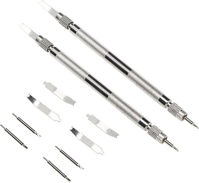 Uhrengabel Reparaturwerkzeugset, Doppelköpfig, legierter Stahl, Weiß - Bild 1