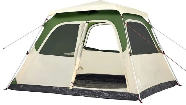 vidaXL Kuppel-Familienzelt für 6 Personen in Grün mit Quick Release System 4004233 - Bild 1