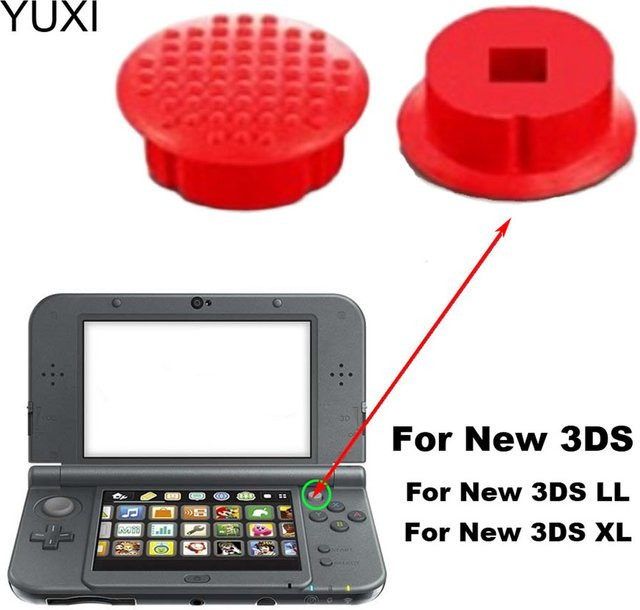 YuXi 2er-Set Rechts-Joystick-Abdeckungen in Rot für New 3DS XL, New 3DS und 2DS XL/LL als Controller-Reparaturteile - Bild 1