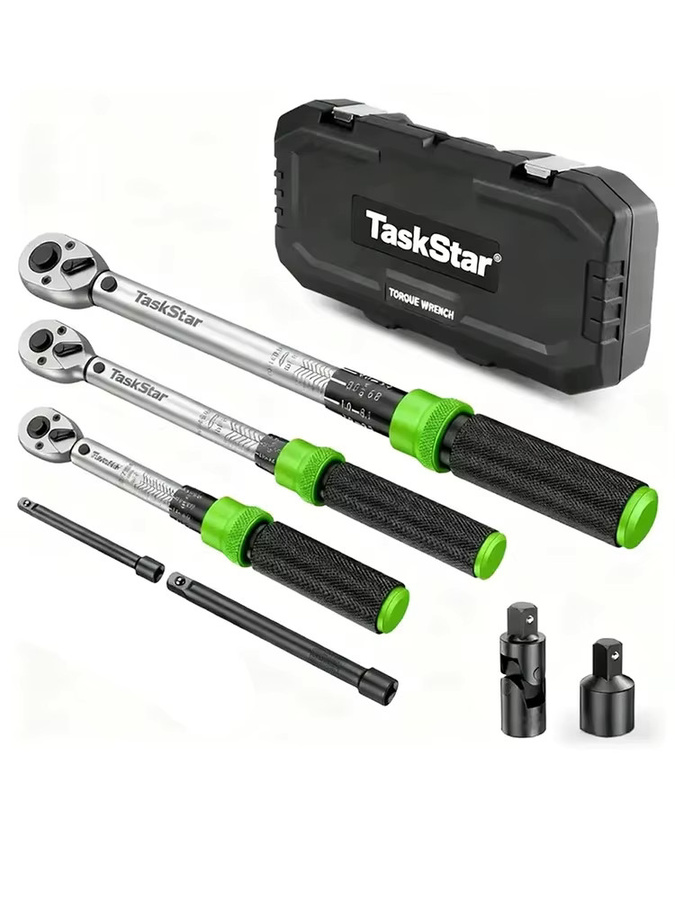 TaskStar Drehmomentschlüssel-Set 8-teilig in Silber, 10–27 Nm mit 3 % Genauigkeit für Auto, Motorrad und Fahrrad - Bild 6