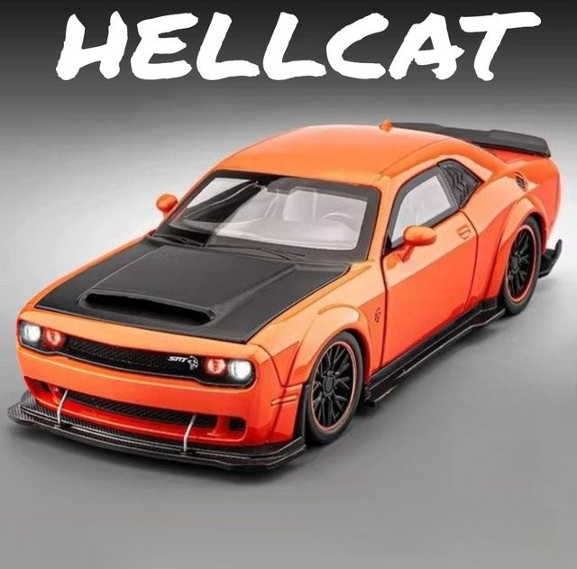 RMZ city Challenger SRT Hellcat Modellauto, Maßstab 1:32, mit Licht und Sound - Bild 1