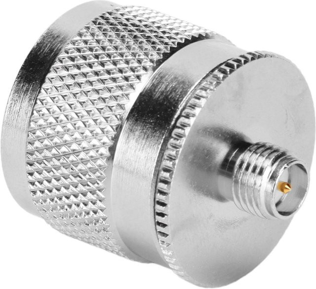 DIYelecs HF-Steckverbinder-Adapter N-Stecker (männlich) zu RP-SMA (weiblich) in Silber für WLAN-Router und Netzwerk-Anwendungen - Bild 1