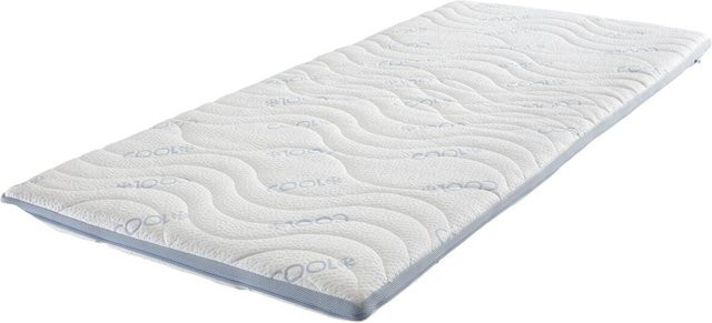 Topper Polar von poco in Weiß und Blau mit Comfort Foam und temperaturregulierendem Bezug, B/L: 140 x 200 cm - Bild 1