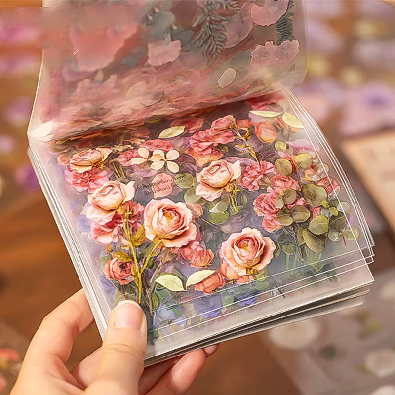 Mr. Paper Romantic Collector Sticker Book mit 30 Blatt Flora PET-Material in Multicolour für Journal Art Collage - Bild 2