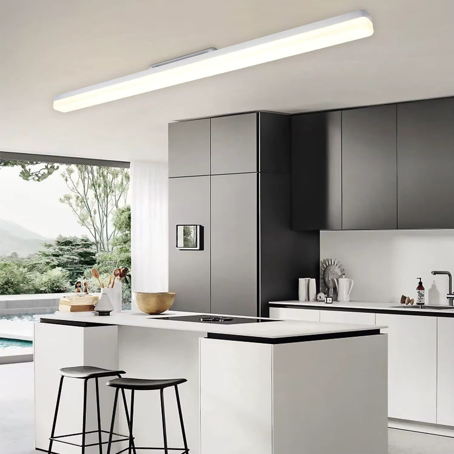 Cliheet Weiße LED-Deckenleuchte 36W 4000K Tageslicht, Länge: 90 cm - Bild 2