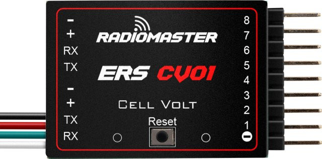 Radiomaster ERS CV01 Präzisions-Zellspannungssensor in Schwarz kompatibel mit ExpressLRS PWM-Empfängern - Bild 1