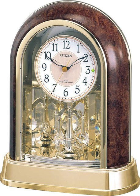Citizen Pal Dream R656 Funkgesteuerte Analoge Tischuhr mit Kristall in Braun - Bild 1