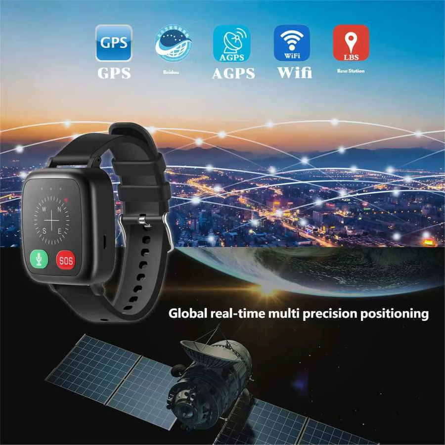 Kinder GPS Smartwatch in Schwarz mit Herzfrequenzmessung, Temperaturanzeige, Schrittzähler, SOS-Funktion, IP67 Wasserdichtigkeit und Zwei-Wege-Anruffunktion - Bild 5