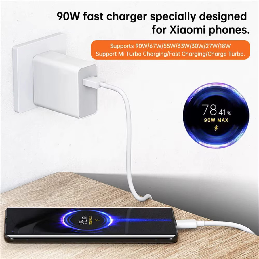 Xiaomi 90W USB-C Schnellladegerät mit 6A Typ-C Anschluss in Weiß für Xiaomi 15 Ultra 14 13 12 Pro Redmi Note und Poco X7 F7 Pro - Bild 2